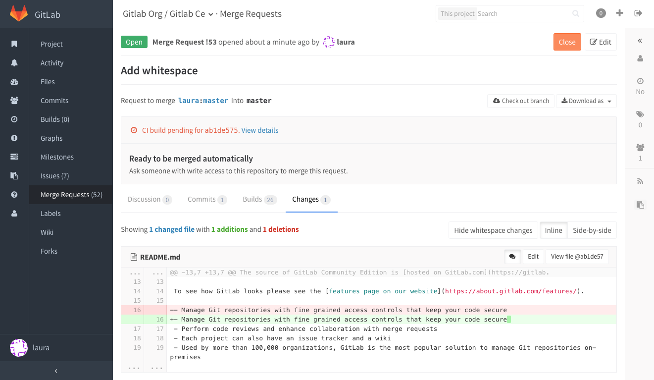 Merge Requests Workflow Help GitLab